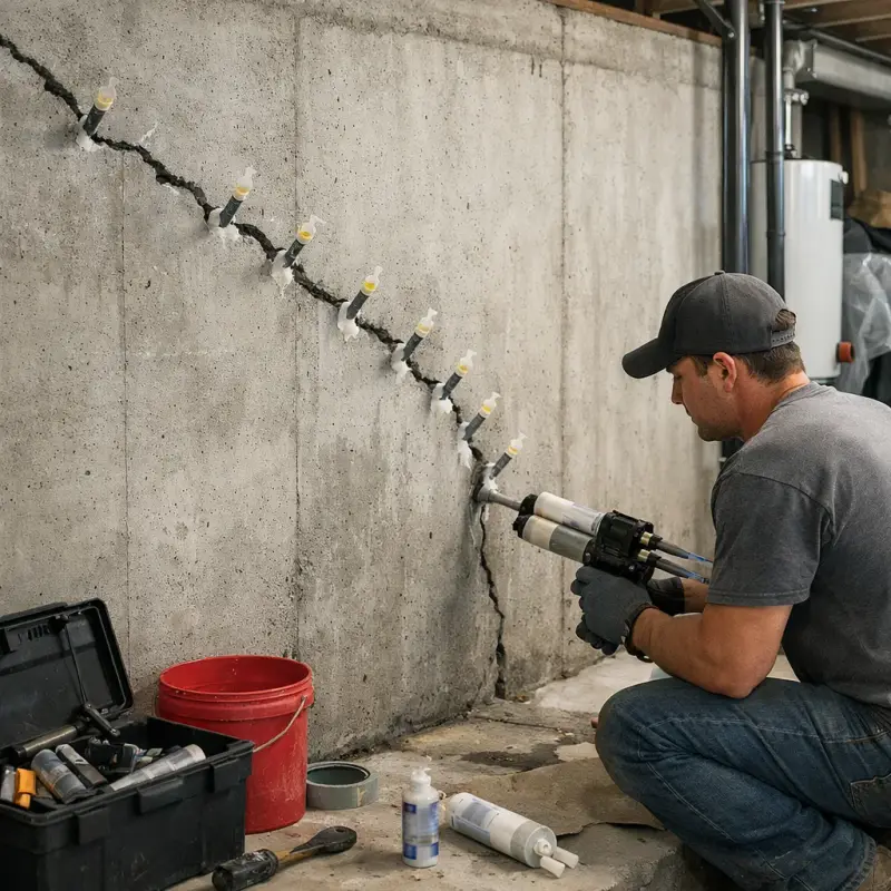 Basement Wall Crack Repair Bowling Green